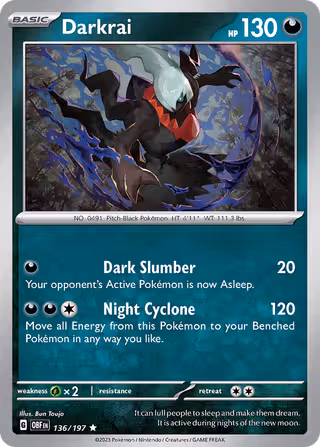Darkrai 136/197 Pokemon card