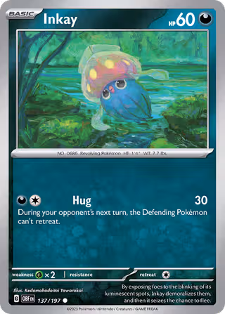Inkay 137/197 Pokemon card