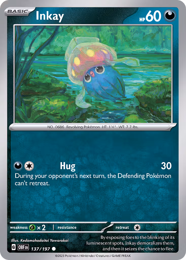 Inkay 137/197 Pokemon card