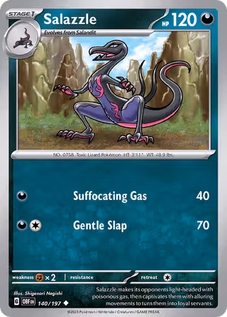 Salazzle 140/197 Pokemon card
