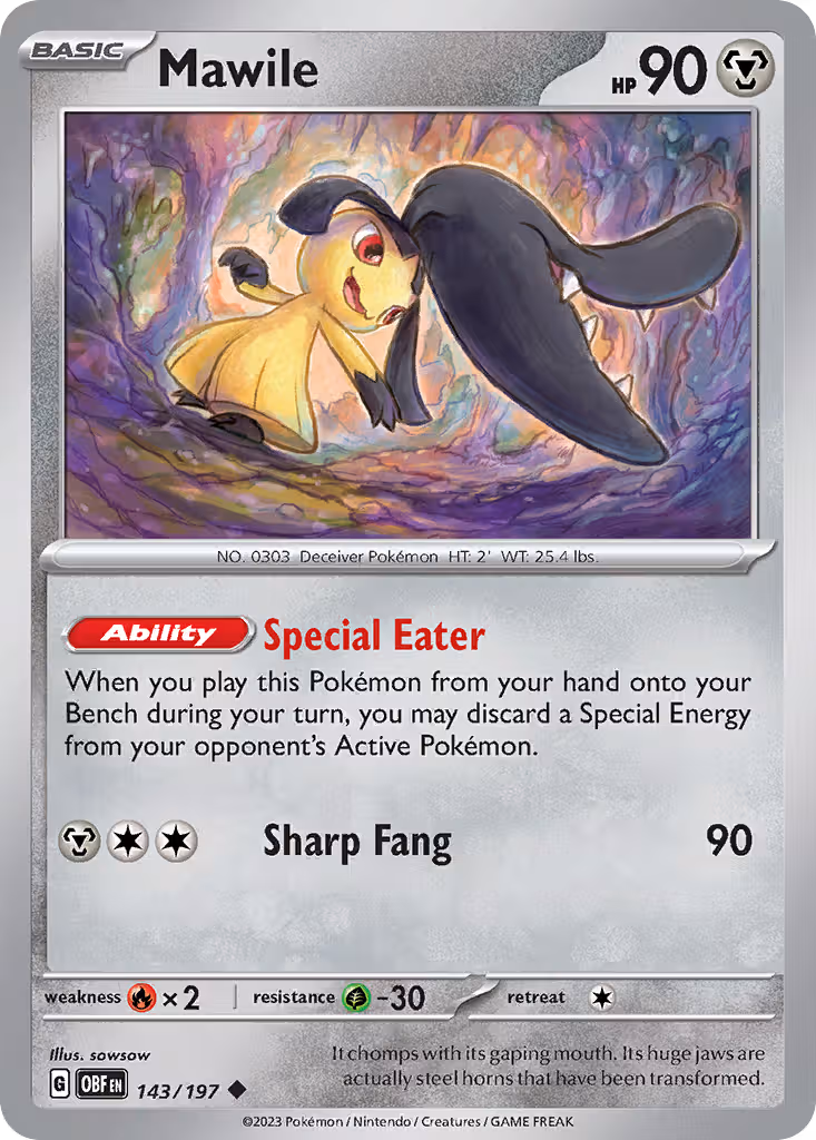 Mawile 143/197 Pokemon card