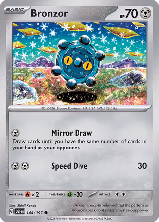 Bronzor 144/197 Pokemon card