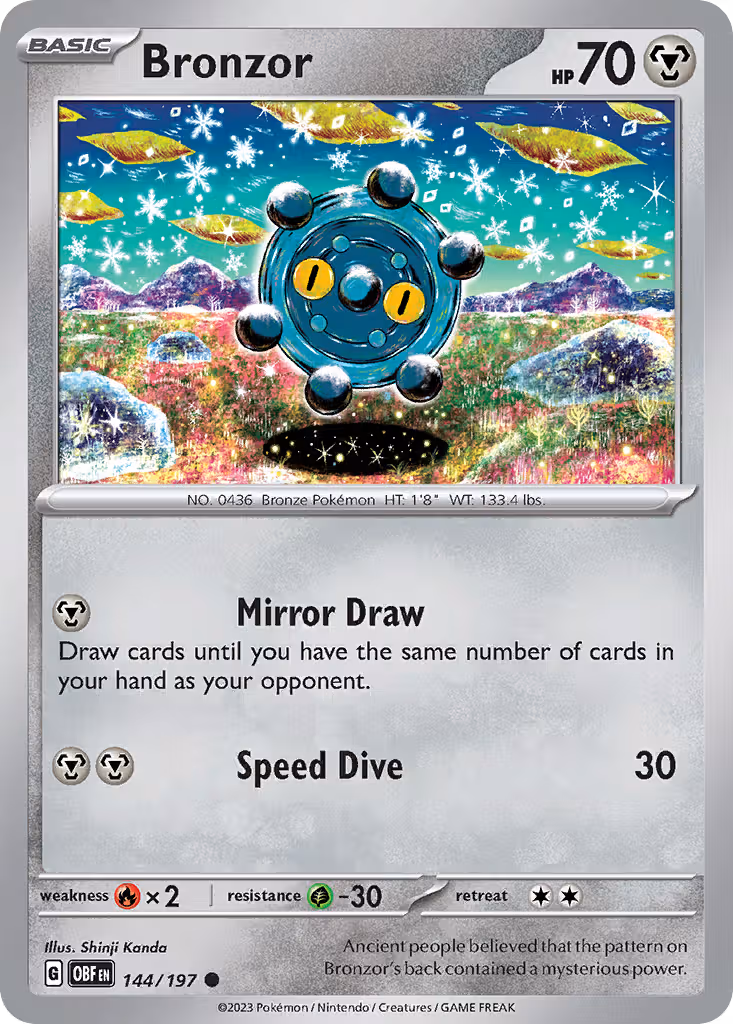 Bronzor 144/197 Pokemon card