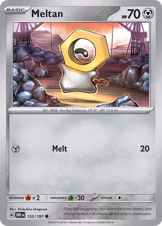 Meltan 152/197 Pokemon card