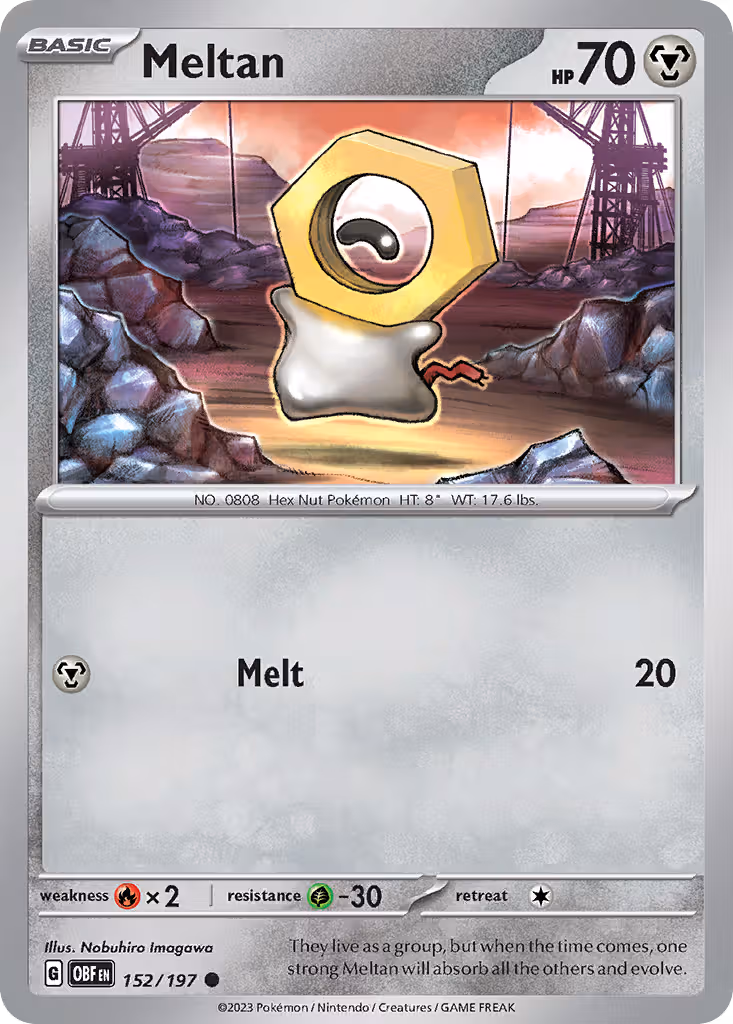 Meltan 152/197 Pokemon card