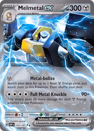 Melmetal ex 153/197 Pokemon card