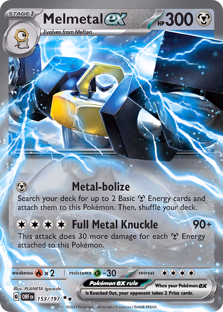 Melmetal ex 153/197 Pokemon card