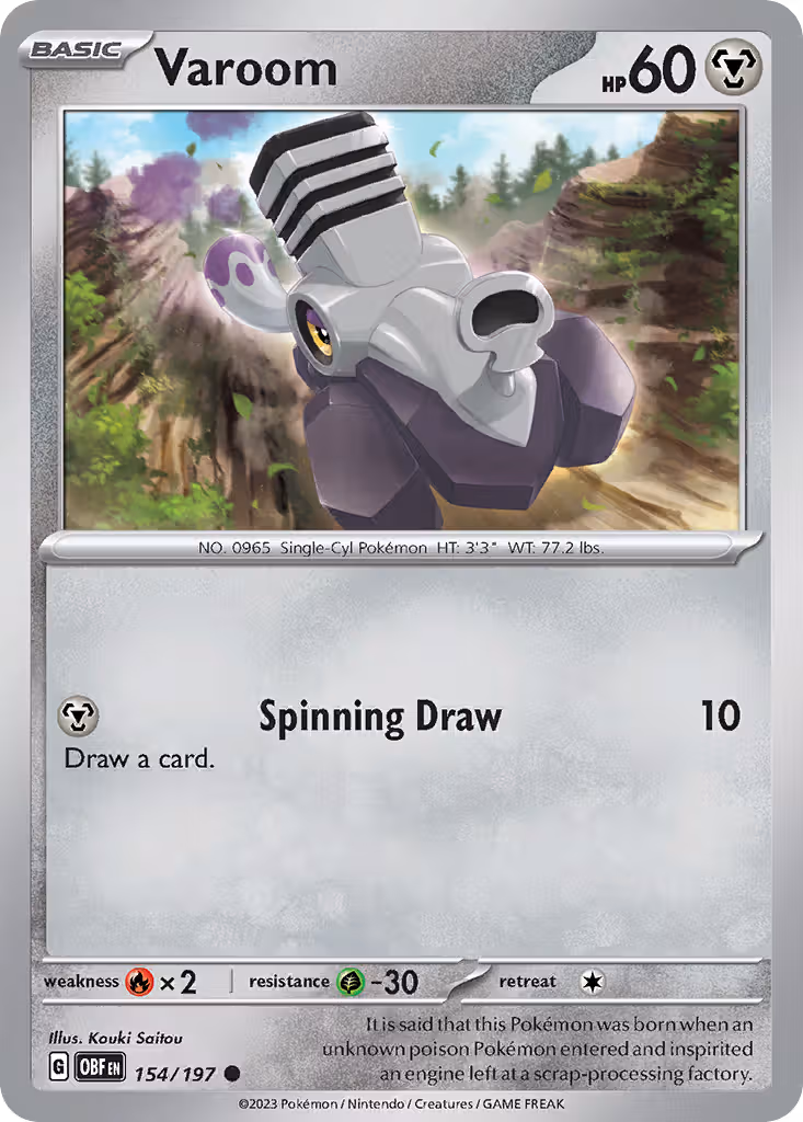 Varoom 154/197 Pokemon card
