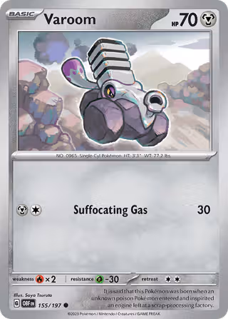 Varoom 155/197 Pokemon card