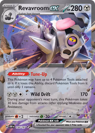 Revavroom ex 156/197 Pokemon card