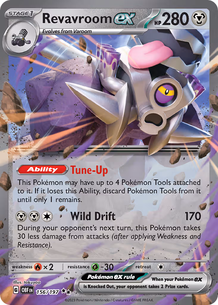 Revavroom ex 156/197 Pokemon card