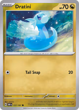 Dratini 157/197 Pokemon card