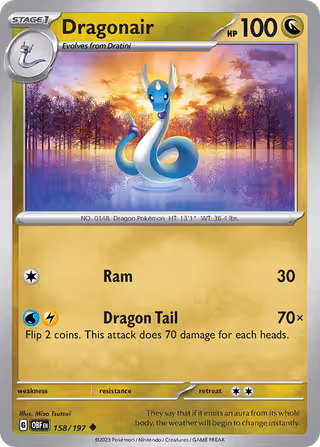 Dragonair 158/197 Pokemon card