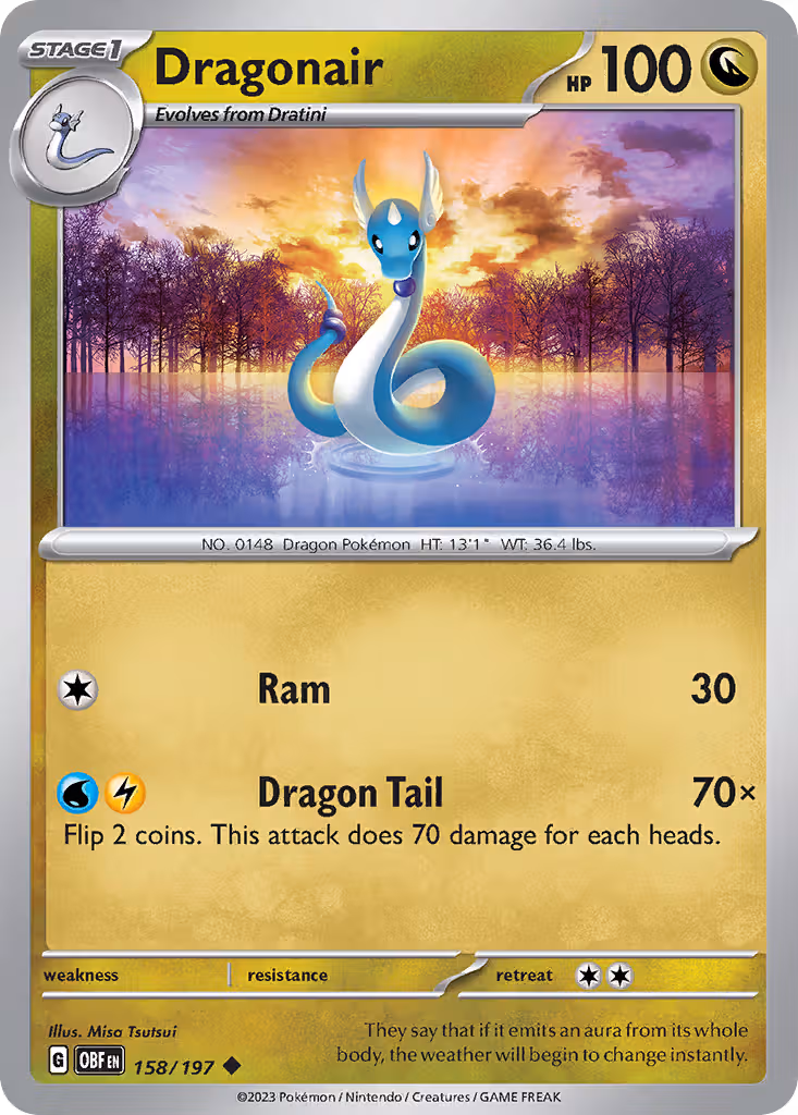 Dragonair 158/197 Pokemon card