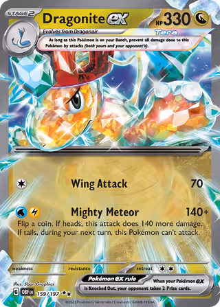 Dragonite ex 159/197 Pokemon card