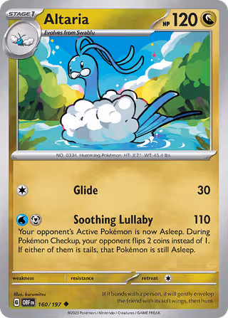 Altaria 160/197 Pokemon card