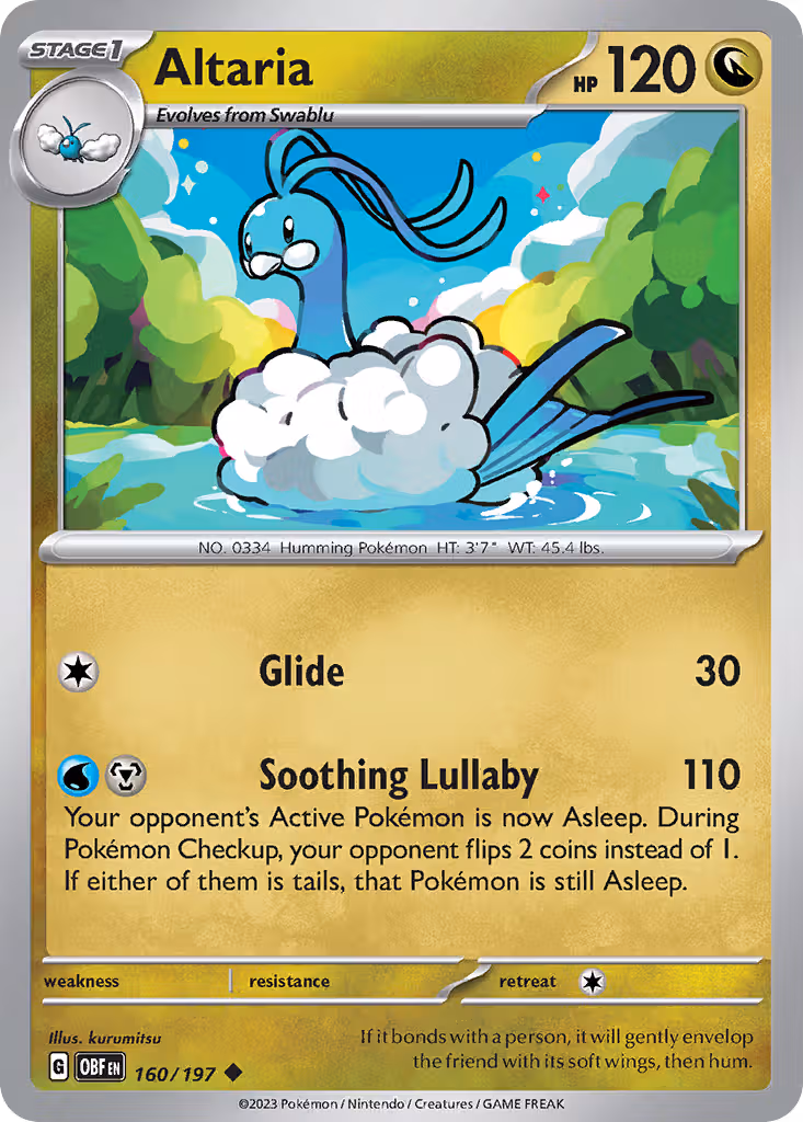 Altaria 160/197 Pokemon card