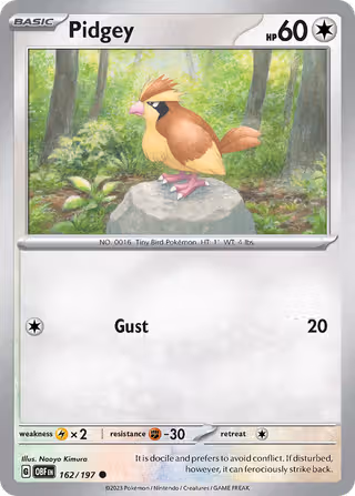 Pidgey 162/197 Pokemon card