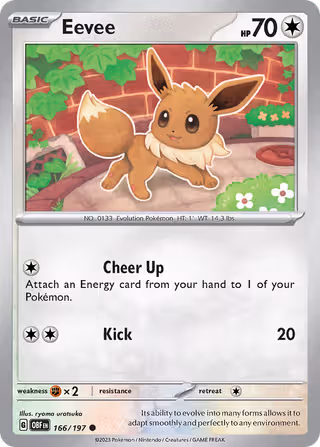 Eevee 166/197 Pokemon card