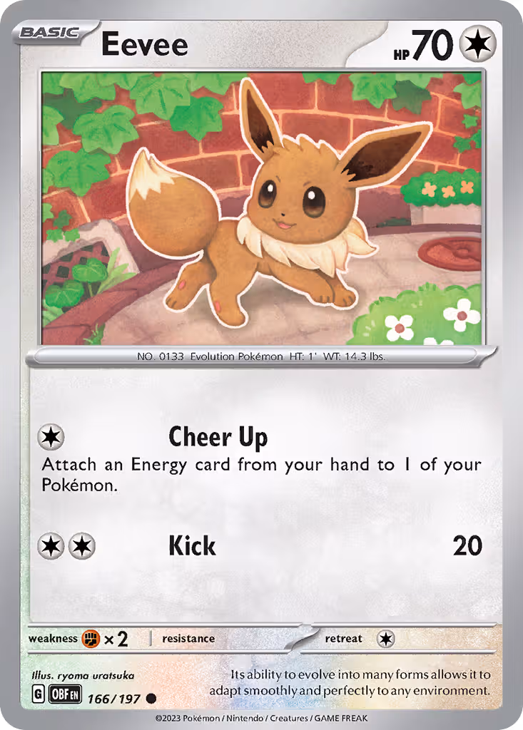 Eevee 166/197 Pokemon card