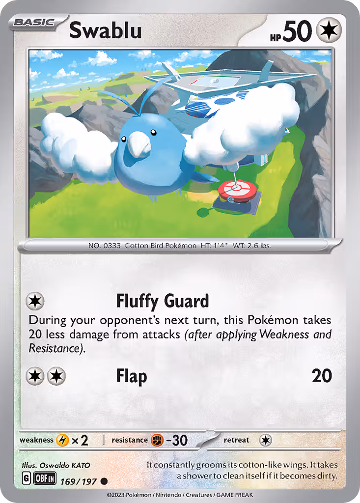 Swablu 169/197 Pokemon card