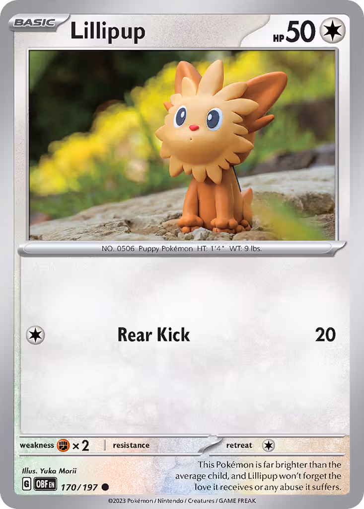 Lillipup 170/197 Pokemon card
