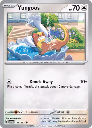 Yungoos 176/197 Pokemon card