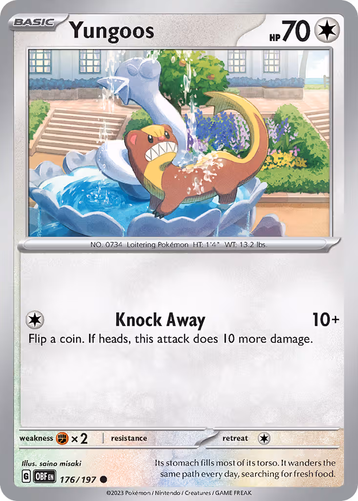 Yungoos 176/197 Pokemon card