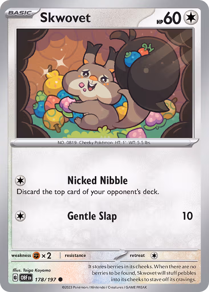 Skwovet 178/197 Pokemon card