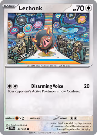 Lechonk 181/197 Pokemon card