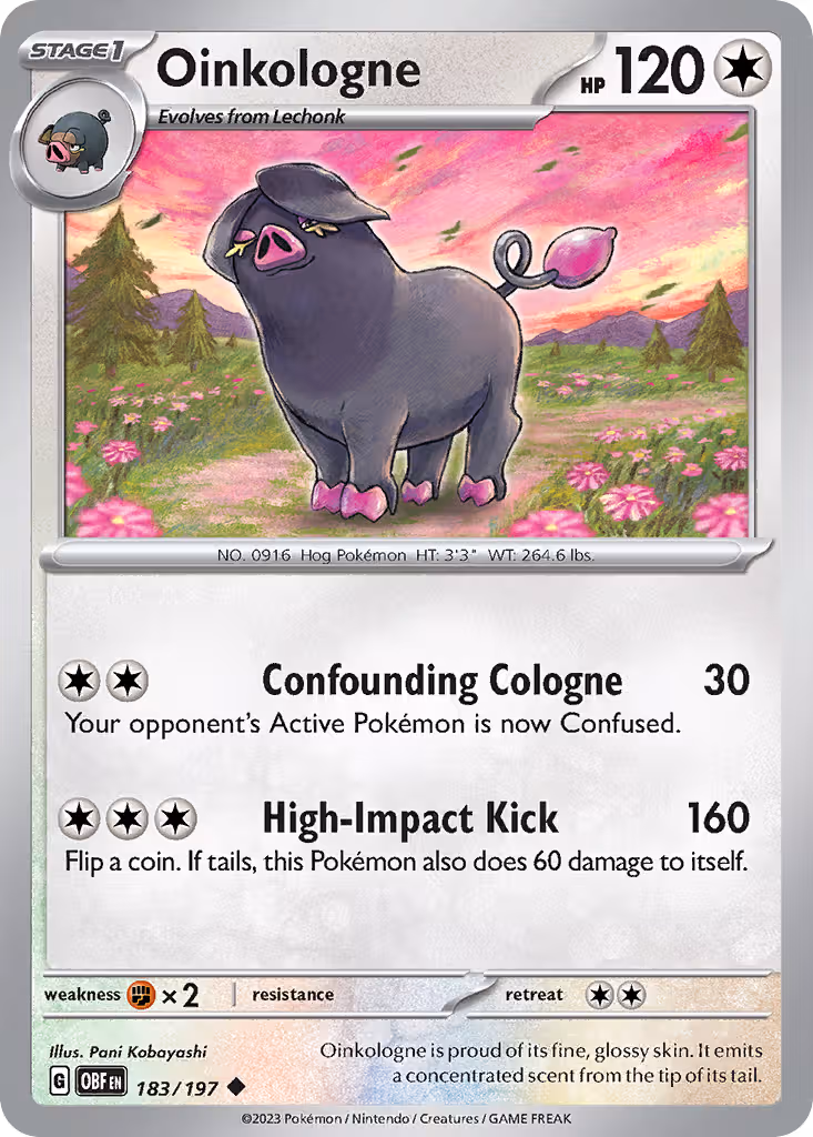 Oinkologne 183/197 Pokemon card