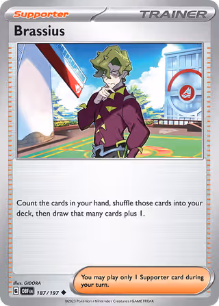 Brassius 187/197 Pokemon card