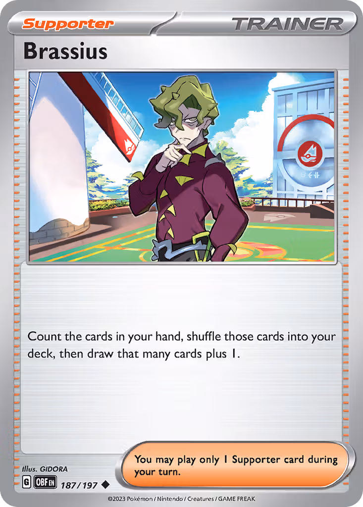 Brassius 187/197 Pokemon card
