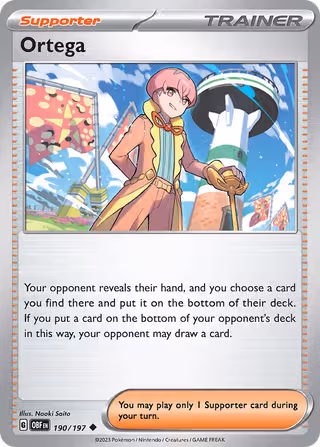 Ortega 190/197 Pokemon card