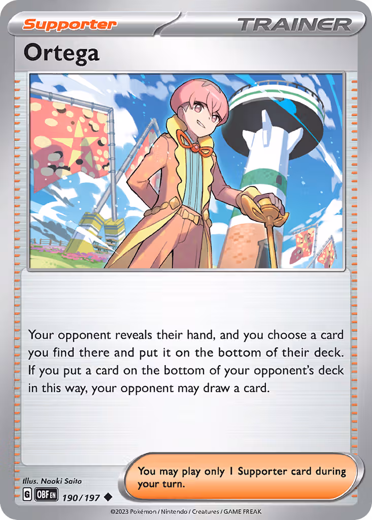 Ortega 190/197 Pokemon card
