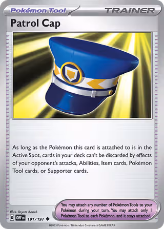 Patrol Cap 191/197 Pokemon card