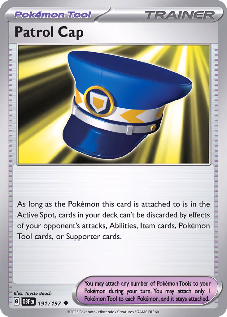 Patrol Cap 191/197 Pokemon card