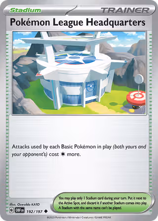 Pokémon League Headquarters 192/197 Pokemon card