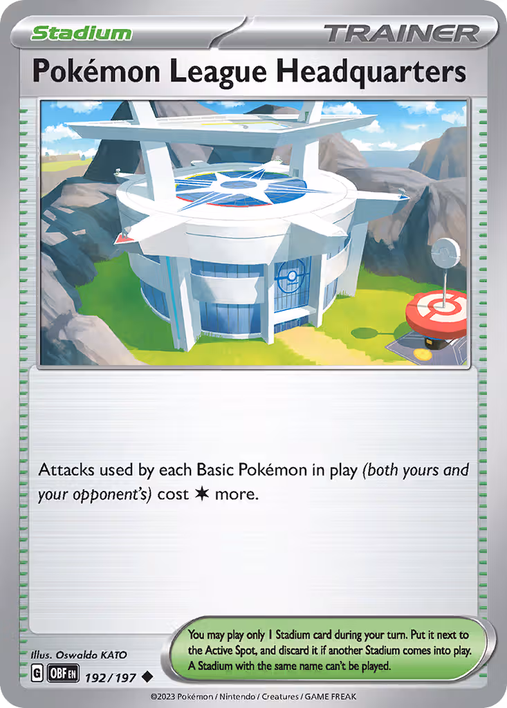 Pokémon League Headquarters 192/197 Pokemon card