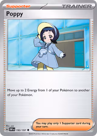 Poppy 193/197 Pokemon card