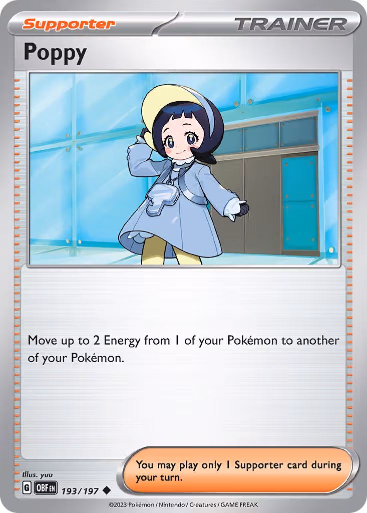 Poppy 193/197 Pokemon card
