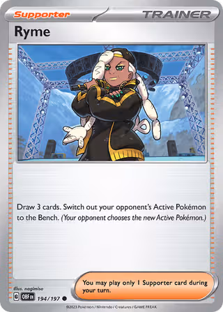 Ryme 194/197 Pokemon card