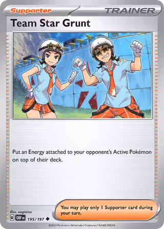 Team Star Grunt 195/197 Pokemon card