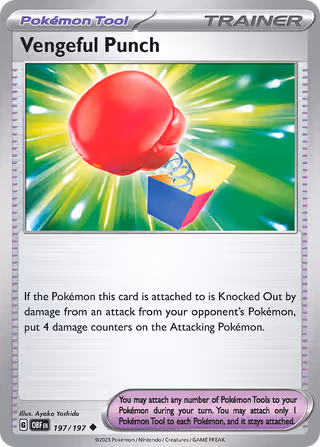 Vengeful Punch 197/197 Pokemon card