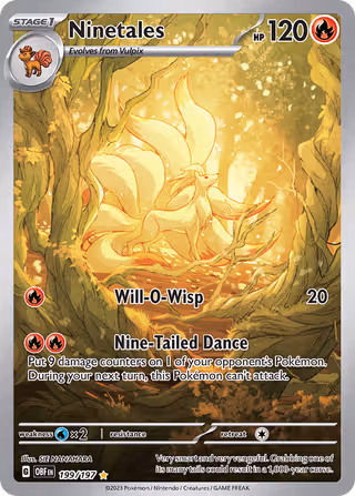 Ninetales 199/197 Pokemon card
