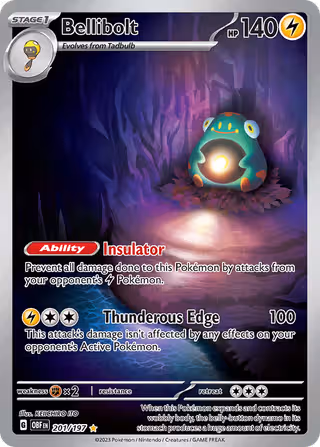 Bellibolt 201/197 Pokemon card