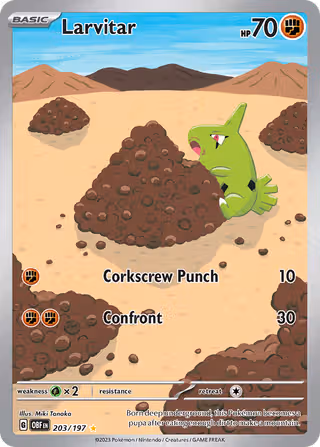 Larvitar 203/197 Pokemon card