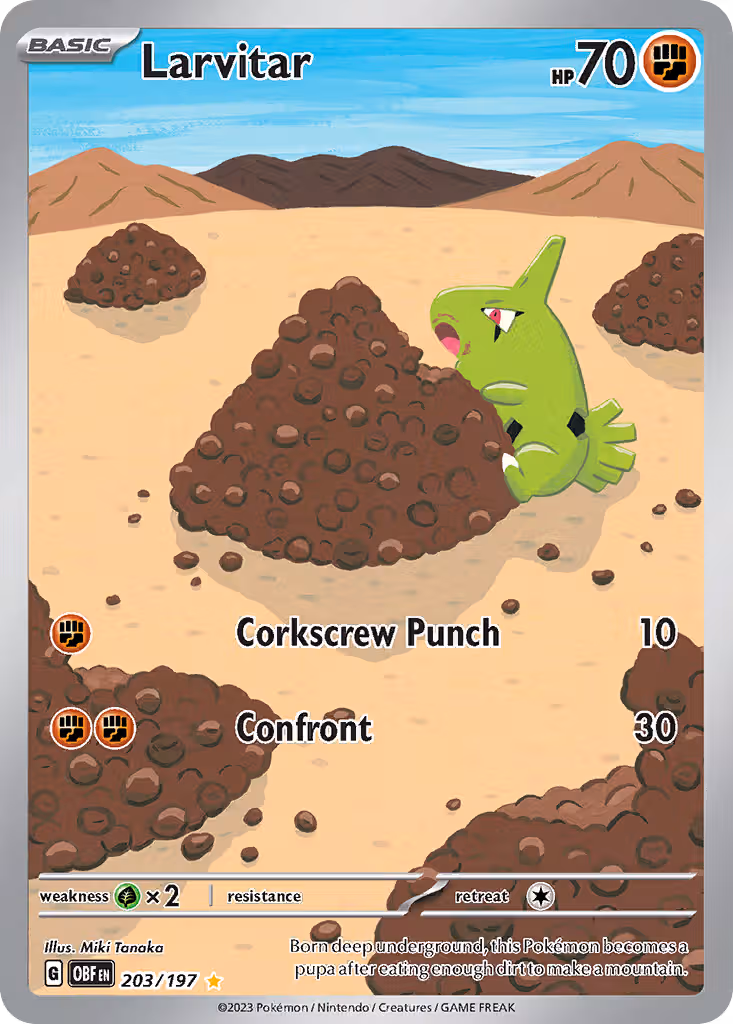 Larvitar 203/197 Pokemon card