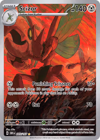Scizor 205/197 Pokemon card