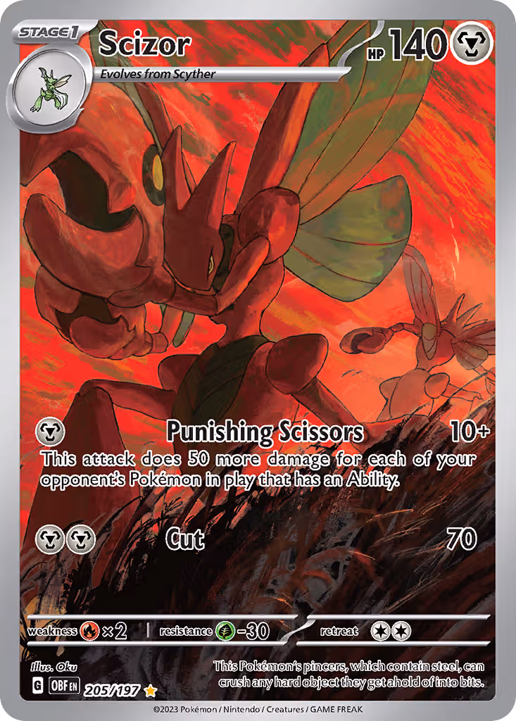 Scizor 205/197 Pokemon card